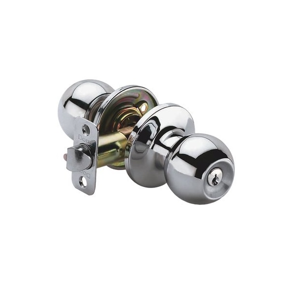 6171-26 Round Knob Indoor Door Handle Polished Chrome, 10PK